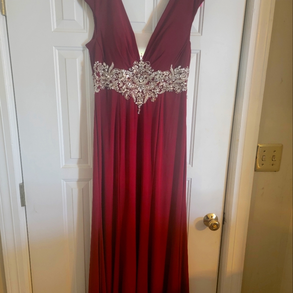 Women's, dress, size 18 in berry color .